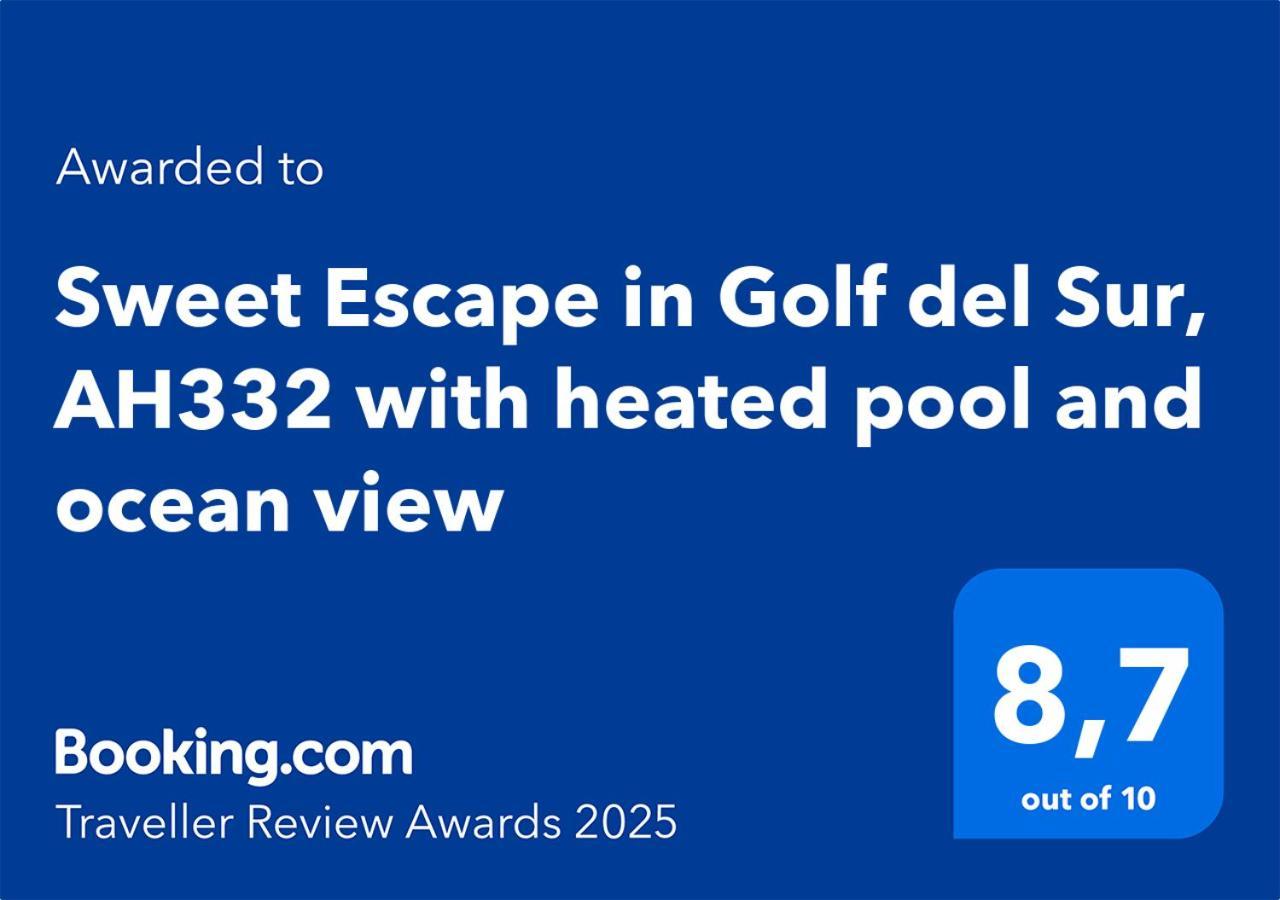 Sweet Escape In Golf Del Sur, Ah332 With Heated Pool And Ocean View Lejlighed San Miguel de Abona Eksteriør billede